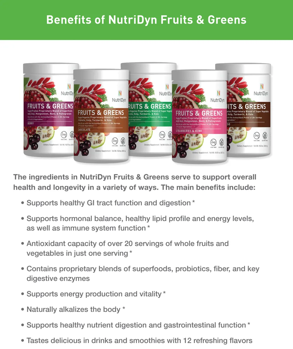 Chiropractic South Sioux City NE Benefits Of NutriDyn Fruits And Greens